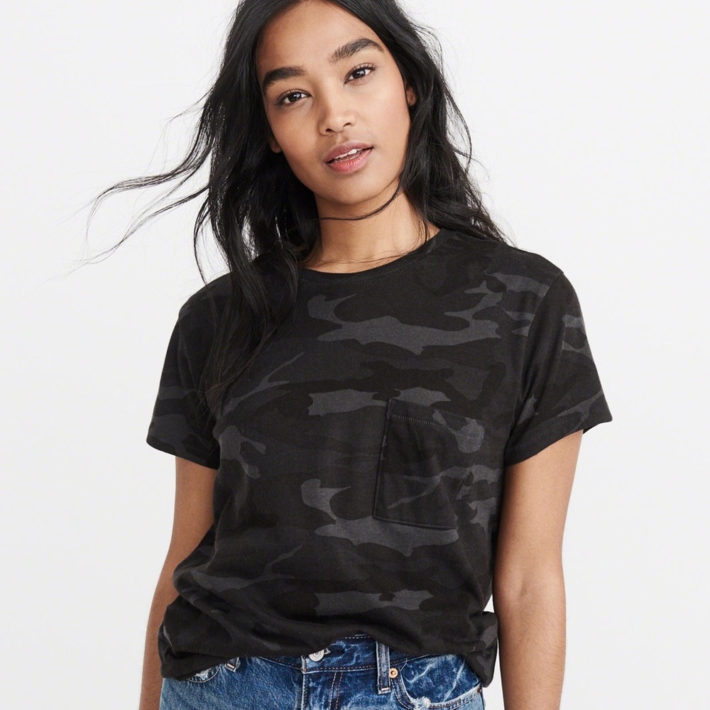 Abercrombie & Fitch Camo Boyfriend Tee